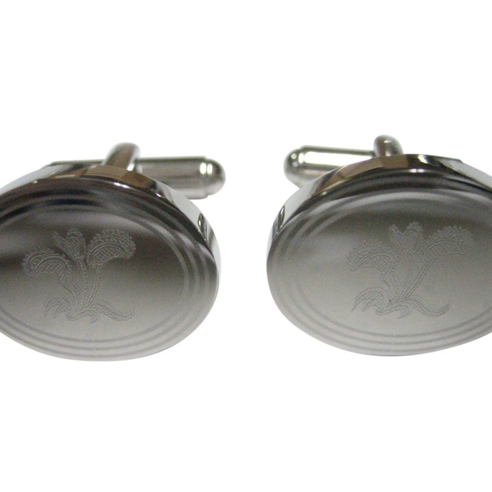 Oval Venus Fly Trap Carnivorous Plant Cufflinks
